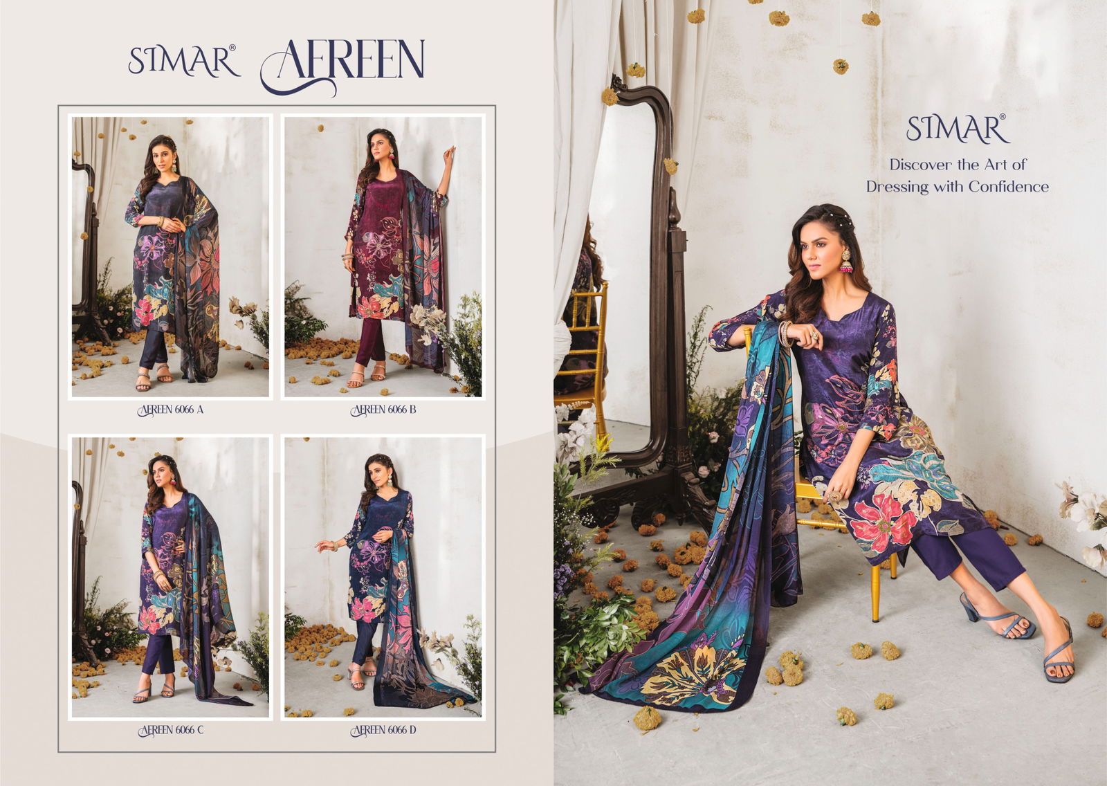 Afreen By Glossy Crape Printed Dress Material Wholesale Market In Surat